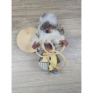 Hopi Kachina Hoop Dancer Doll Signed (H. Jones) 7in Handmade Carved. Rare